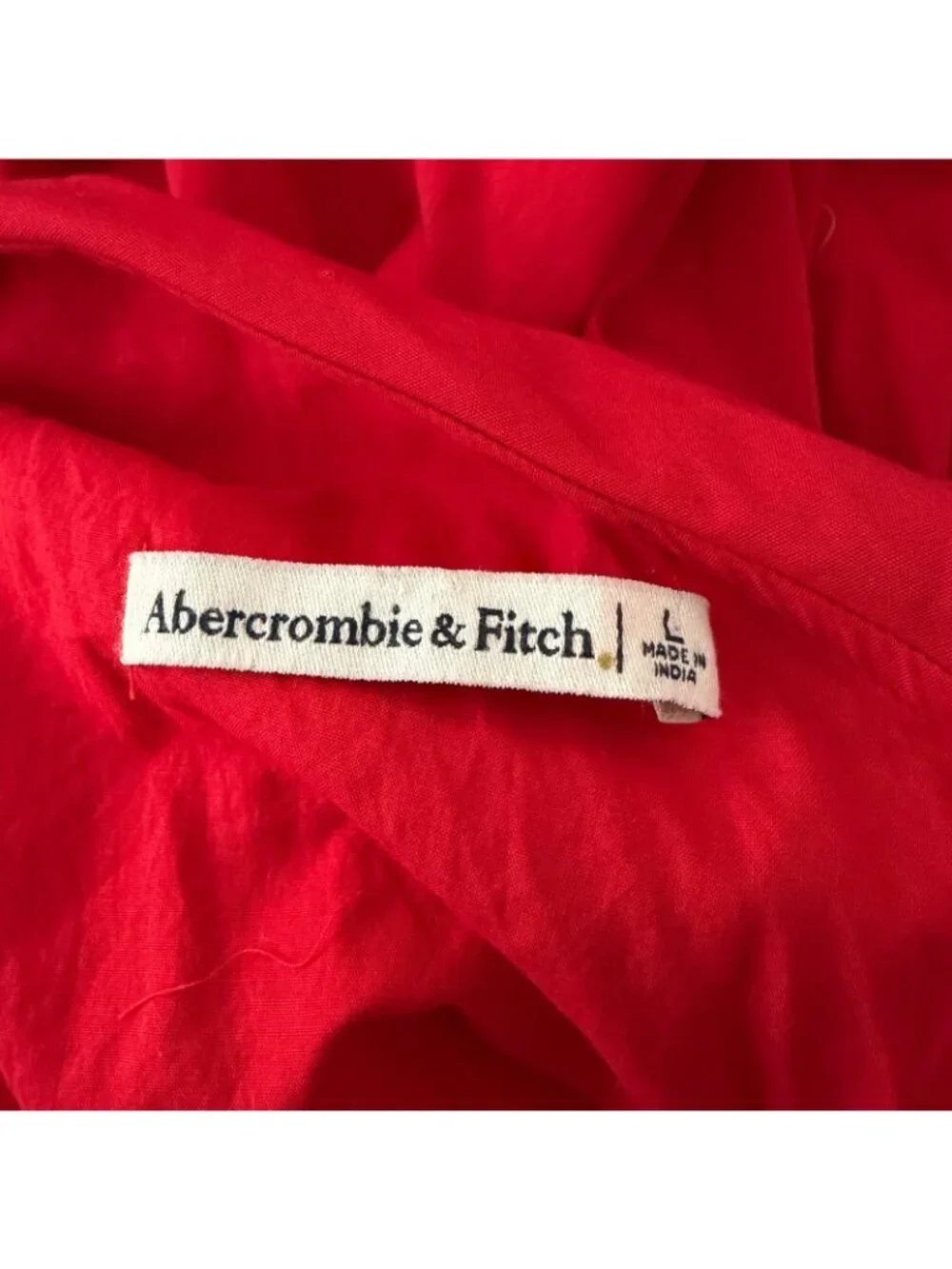 Abercrombie & Fitch Red One Shoulder Cutout Maxi Dress Womens LARGE